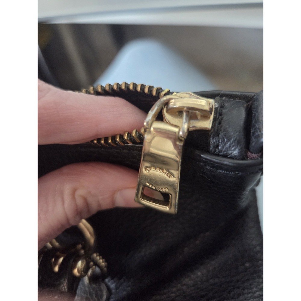 Coach KACEY Satchel SIGNATURE Canvas + Leather C6230 Brown/Black Crossbody - Picture 10 of 10